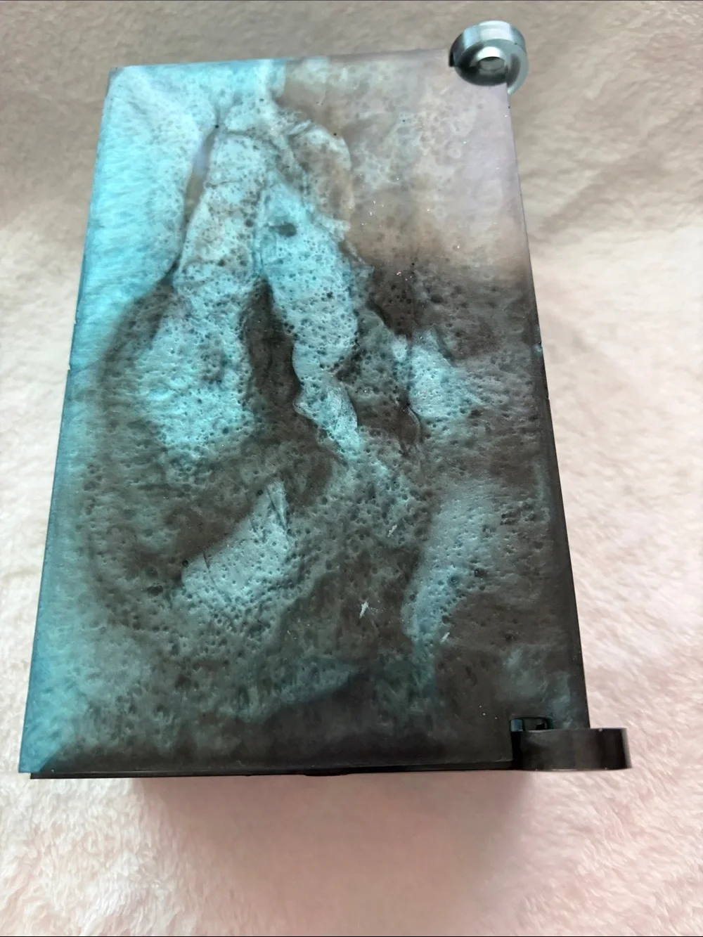 Handmade Marbled Resin Storage Box 8”x 2 1/2”x 4.75”